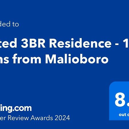 Gated 3Br Residence - 10 Mins From Malioboro Yogyakarta Kültér fotó